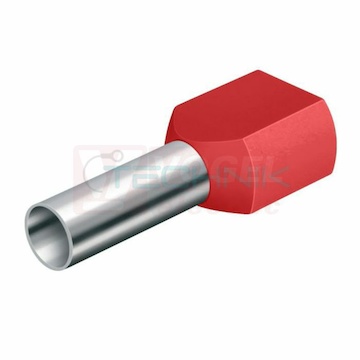 DID 1,0-8 rudá G A01055TWIN dutinka dvojitá, průřez 2x1,0mm2 / délka 8mm, dle DIN46228, barva rudá